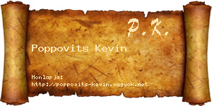 Poppovits Kevin névjegykártya